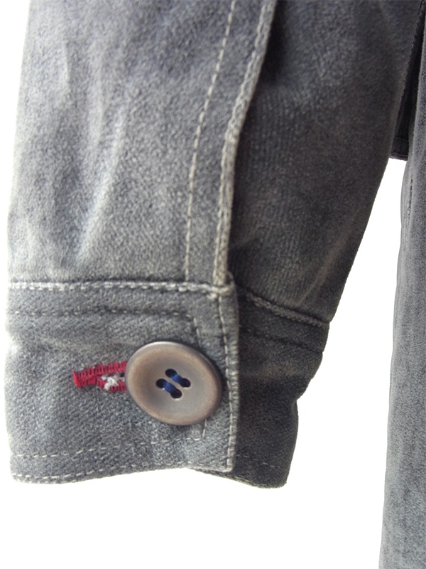 ヨーロッパ古着 ロンドン買い付け グレイ X ポケットがたくさん 共布ベルト付き ジップアップ  コート 06UK167