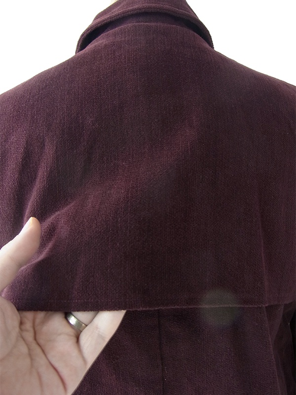 ヨーロッパ古着 ロンドン買い付けバーガンディー X コーデュロイ  コート 09UK1428