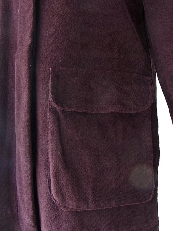 ヨーロッパ古着 ロンドン買い付け 60年代製 バーガンディー X コーデュロイ  コート 09UK1428