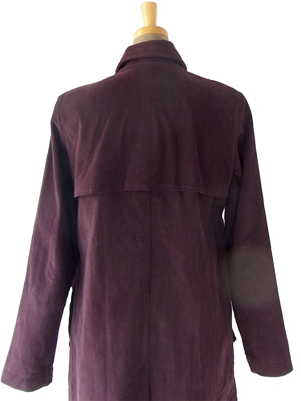 ヨーロッパ古着 ロンドン買い付け 60年代製 バーガンディー X コーデュロイ  コート 09UK1428