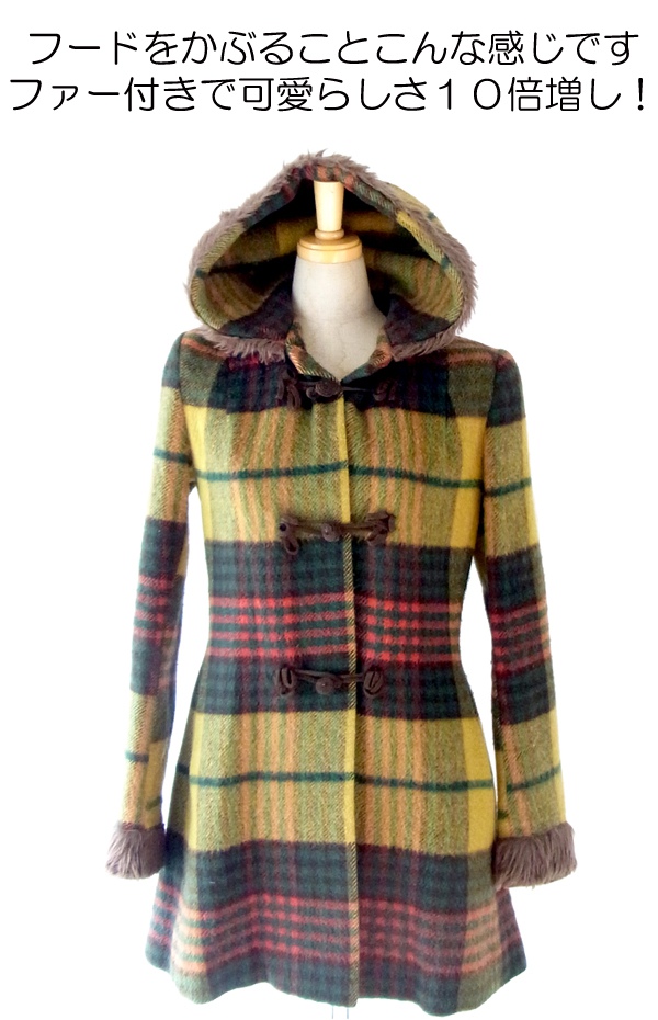 ヨーロッパ古着 フランス買い付け グリーン X ホワイト水玉　パフスリーブ コーデュロイワンピース 13FC606