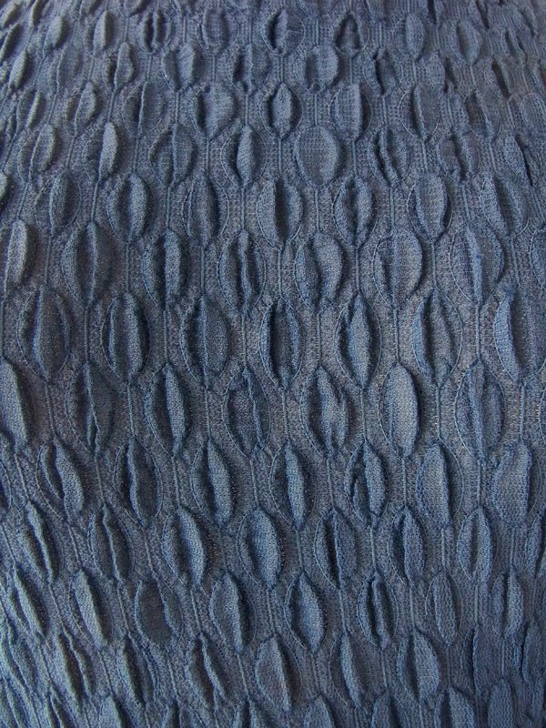 フランス買付 ６０年代製 ブルー ・イエロー レトロ花柄 ウェストにかわいいリボン マキシワンピース 14FC435