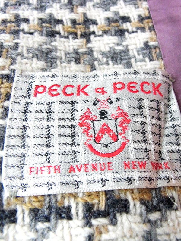 ヨーロッパ古着 ロンドン買い付け ６０年代製 Peck&Peck ヴィンテージ ツイード ジャケット 14SP001