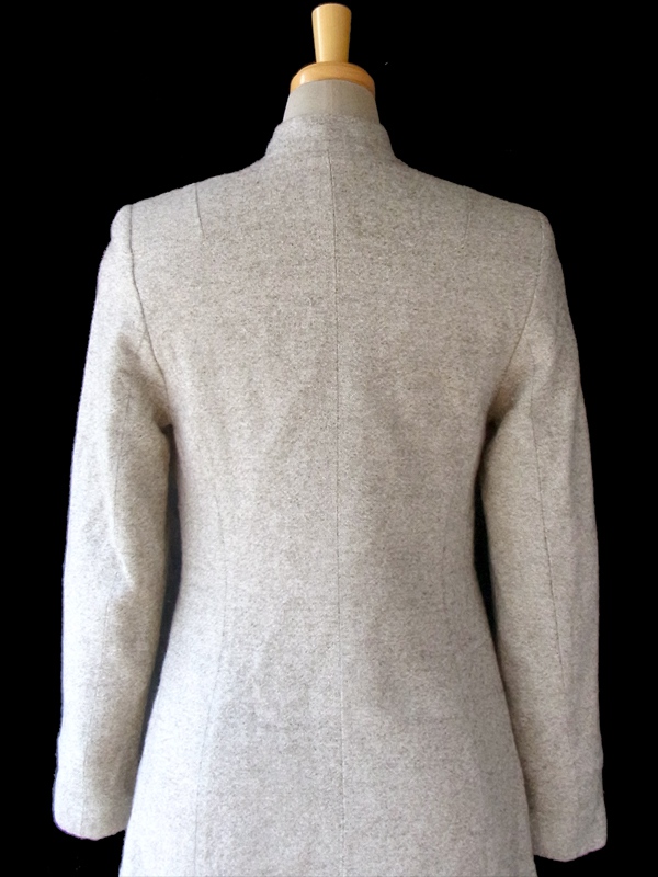 ヨーロッパ古着 ロンドン買い付け ライトグレイ X フロントジップアップ ヴィンテージ ウール ワンピース 15BS314