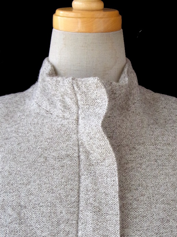 ヨーロッパ古着 ロンドン買い付け ライトグレイ X フロントジップアップ ヴィンテージ ウール ワンピース 15BS314