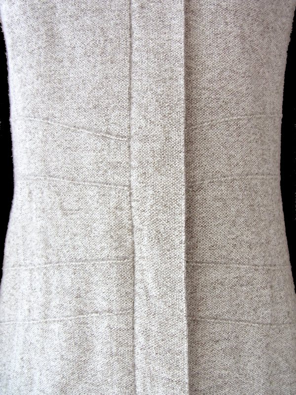 ヨーロッパ古着 ロンドン買い付け ライトグレイ X フロントジップアップ ヴィンテージ ウール ワンピース 15BS314