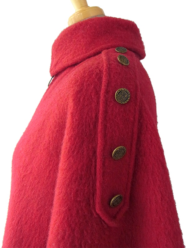 送料無料】ロンドン買付 60年代製 レッド X ゴールド飾りボタン