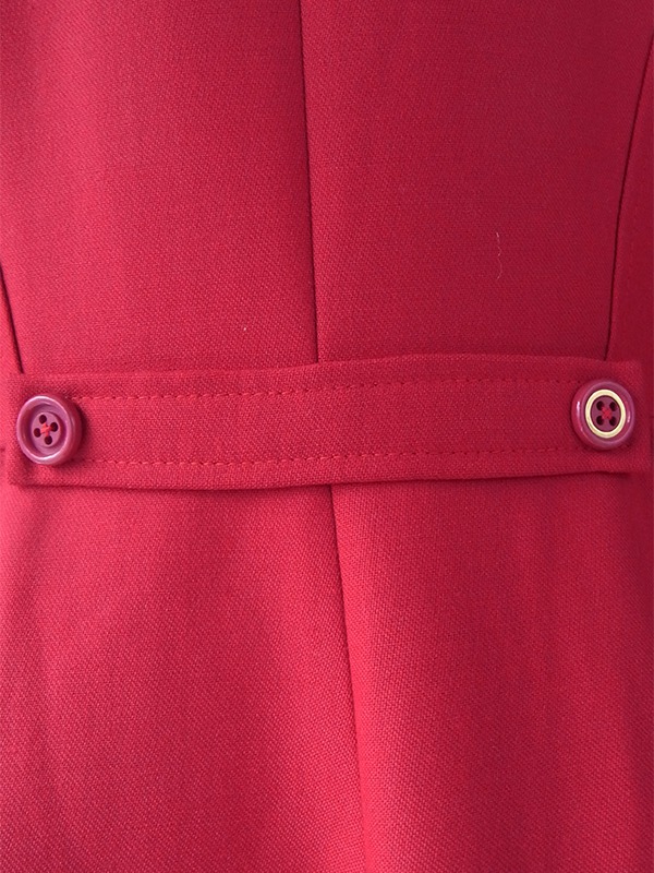 【送料無料】イギリス製 レッド X ウェストのくびれた美しいシルエット ヴィンテージ ウール コート 15BS434【ヨーロッパ古着】