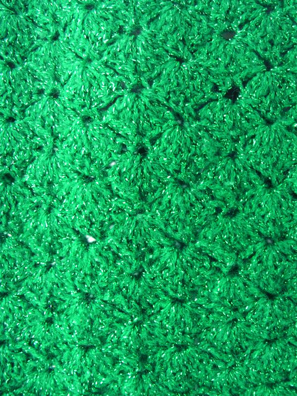 ヨーロッパ古着 フランス買い付け 60年代製 鮮やかなグリーン X ラメ糸編みこみ ヴィンテージ ニット ワンピース 15FC305