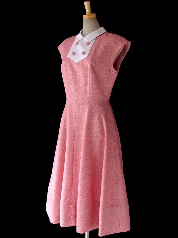 未使用品　デッドストック レッド X ホワイト おとなかわいい上品ワンピース 15OD1217