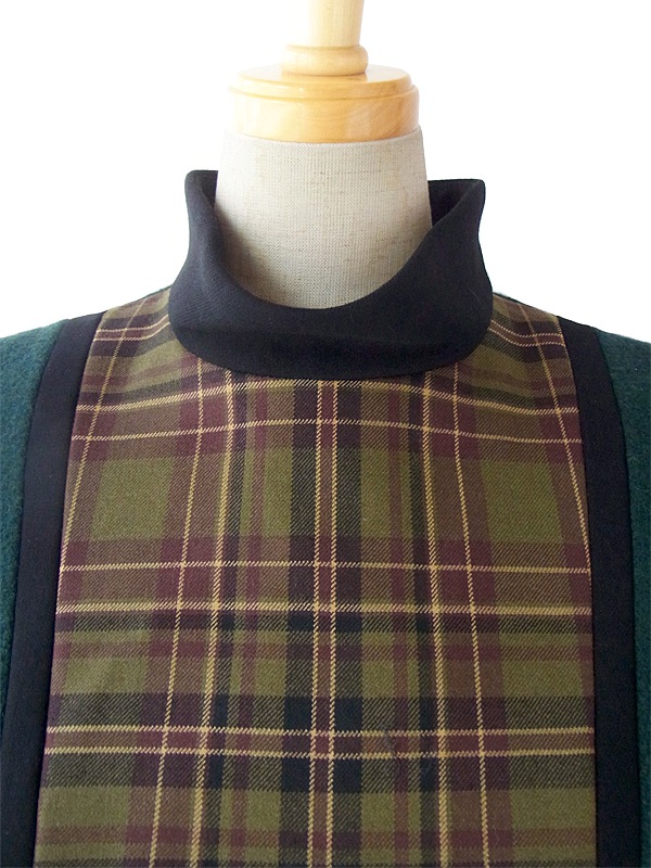 デッドストック 美しい濃厚なグリーン ウール ジャケットXスカート セットアップ  15OD403