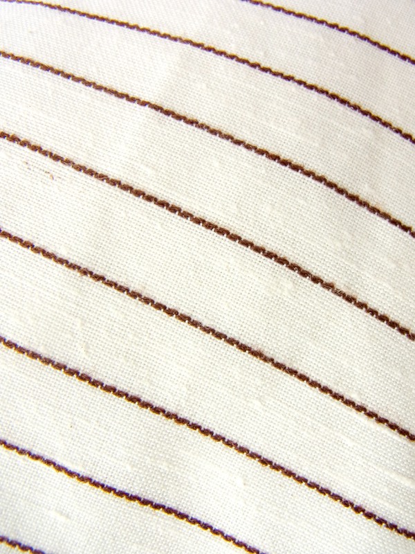 ヨーロッパ古着 ロンドン買い付け 70年代製 ホワイト X ブラウン バイアス ステッチ ヴィンテージ ワンピース 15OM010