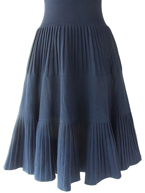 ヨーロッパ古着 ロンドン買い付け 60年代製 ネイビー X レトロデザイン デッドストック ワンピース 16BS217