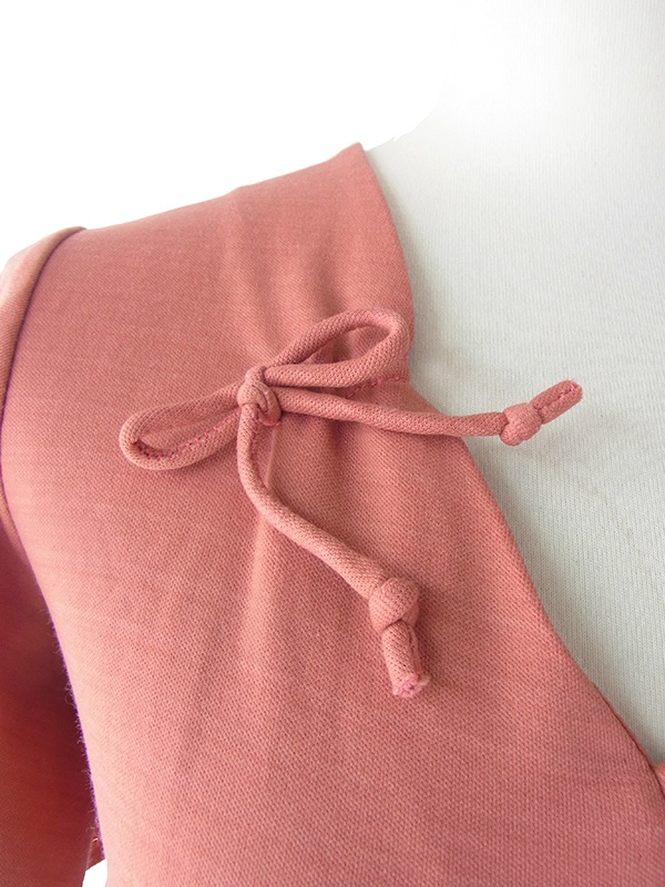 ヨーロッパ古着 ロンドン買い付け 60年代製 アプリコット X レトロデザイン デッドストック ワンピース 16BS218