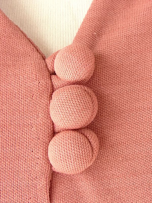 ヨーロッパ古着 ロンドン買い付け 60年代製 アプリコット X レトロデザイン デッドストック ワンピース 16BS218