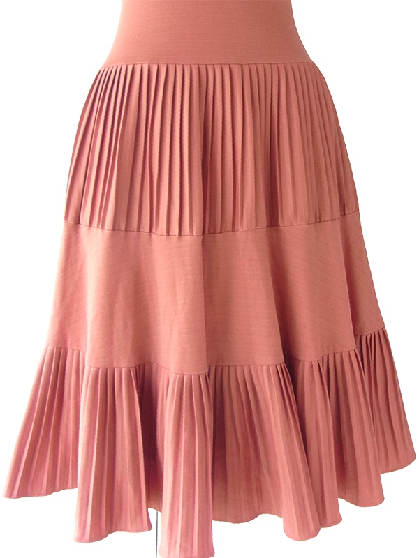 ヨーロッパ古着 ロンドン買い付け 60年代製 アプリコット X レトロデザイン デッドストック ワンピース 16BS218