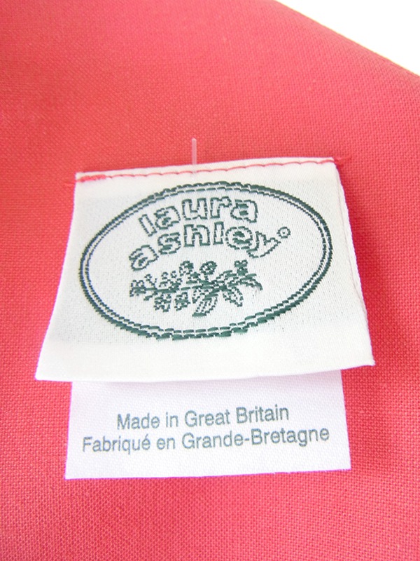 ヨーロッパ古着 イギリス製 Laura Ashley ピンク X プリーツがきれいなシルエット ドレス 17BS002