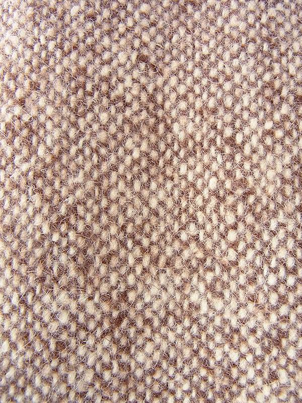 ヨーロッパ古着 ロンドン買い付け 60年代製 アイボリー X ツイード生地 切り返し ヴィンテージ ウール ワンピース 17BS122