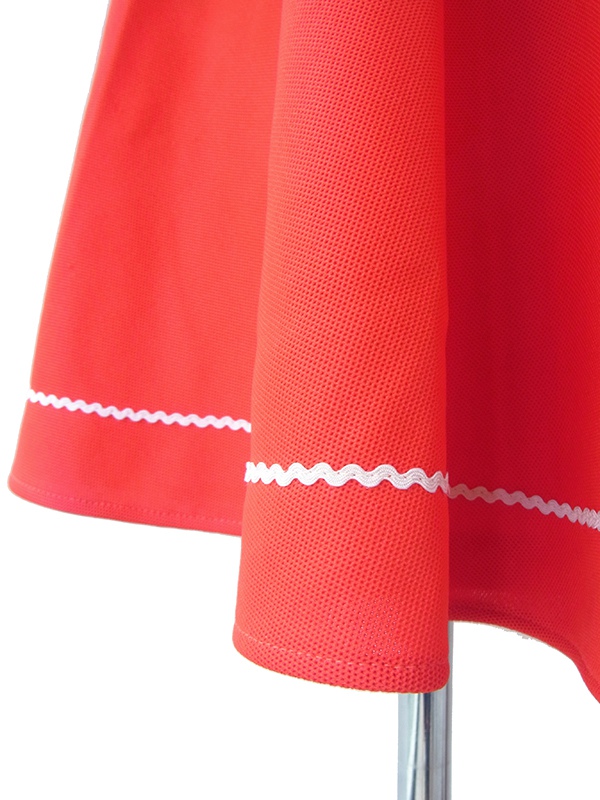 ヨーロッパ古着 ロンドン買い付け 70年代製 レッド X ホワイト 水玉ネクタイ付き セットアップ風 レトロ ワンピース 17BS200