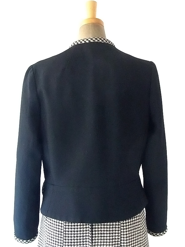 ヨーロッパ古着 ロンドン買い付け 60年代製 モノトーン X 千鳥格子 ウール ジャケット・ワンピース セットアップ 17BS224