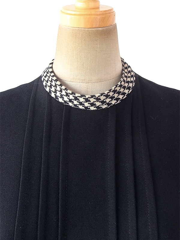 ヨーロッパ古着 ロンドン買い付け 60年代製 モノトーン X 千鳥格子 ウール ジャケット・ワンピース セットアップ 17BS224