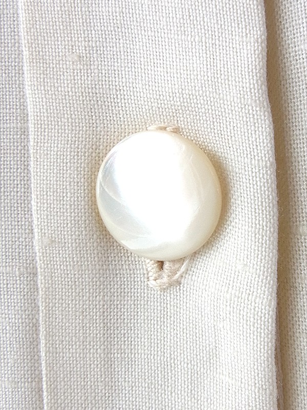 ヨーロッパ古着 フランス買い付け 60年代製 アイボリー X カットワーク 共布ベルト付き ヴィンテージ ワンピース 17FC009