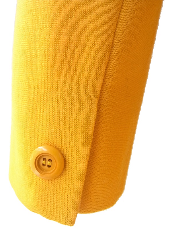 ヨーロッパ古着 60年代フランス製 イエロー X 可愛いポケット ヴィンテージ ウールコート 17FC422