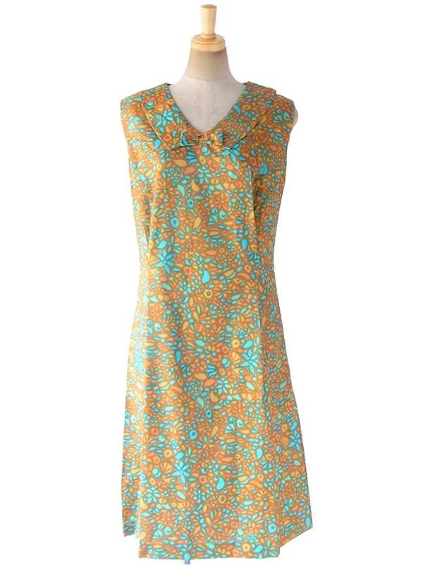希少！昭和vintage＊ゼブラ柄 ブルー シアー ワンピース＊レトロ✴︎極美品✴︎ 希少！昭和vintage＊ゼブラ柄 ブルー シアー ワンピース＊レトロ