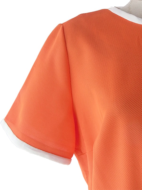 送料無料 ロンドン買い付け 60年代製 オレンジ X ホワイト ポケット ベルト付き レトロ ワンピース 17om801 ヨーロッパ古着