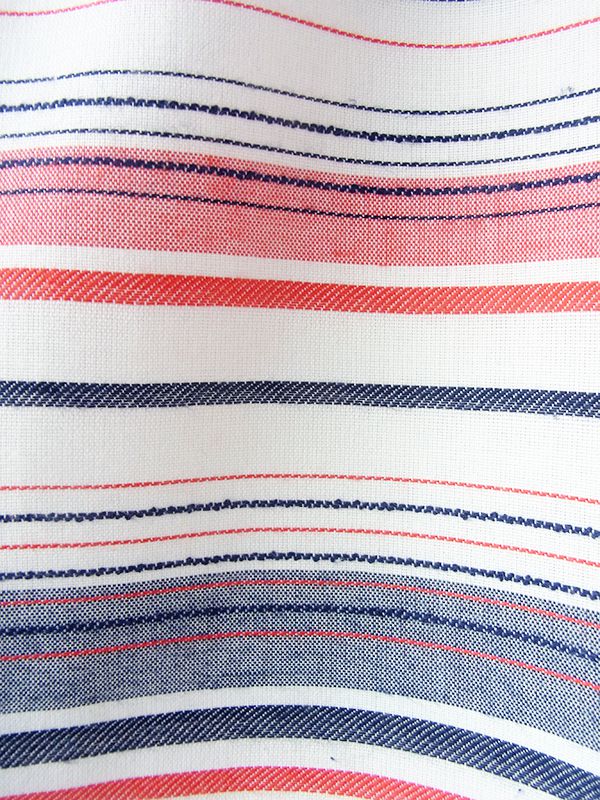 ヨーロッパ古着 ロンドン買い付け 60年代製 ホワイト X トリコロール ボーダー刺繍 ベルト付き ヴィンテージ ワンピース 18BS005