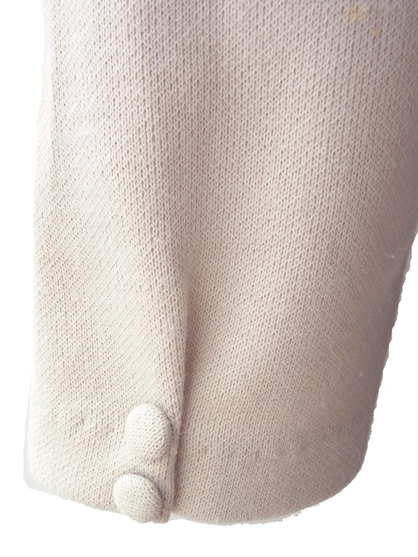 ヨーロッパ古着 60年代イタリア製 ベージュ X チェック柄 切り返し ベルト飾り ヴィンテージ ワンピース 18BS312