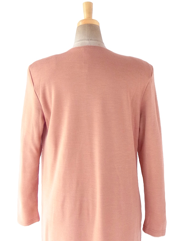 ヨーロッパ古着 70年代フランス製 アプリコット X タックデザイン 生地が重なったスカート ワンピース 18FC514