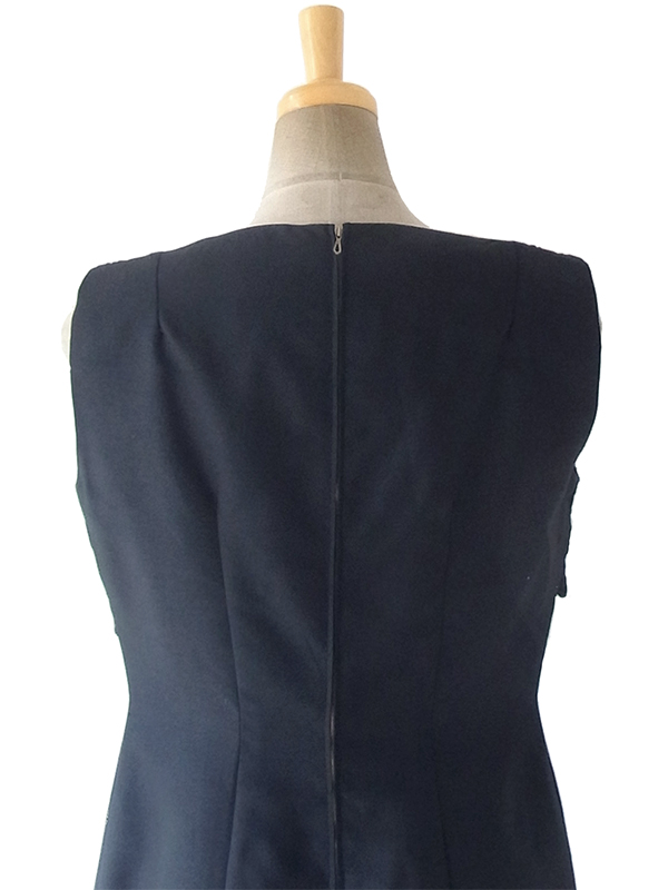 ヨーロッパ古着 ロンドン買い付け 70年代製 ブラック X クロシェレース ヴィンテージ ドレス 18OM131
