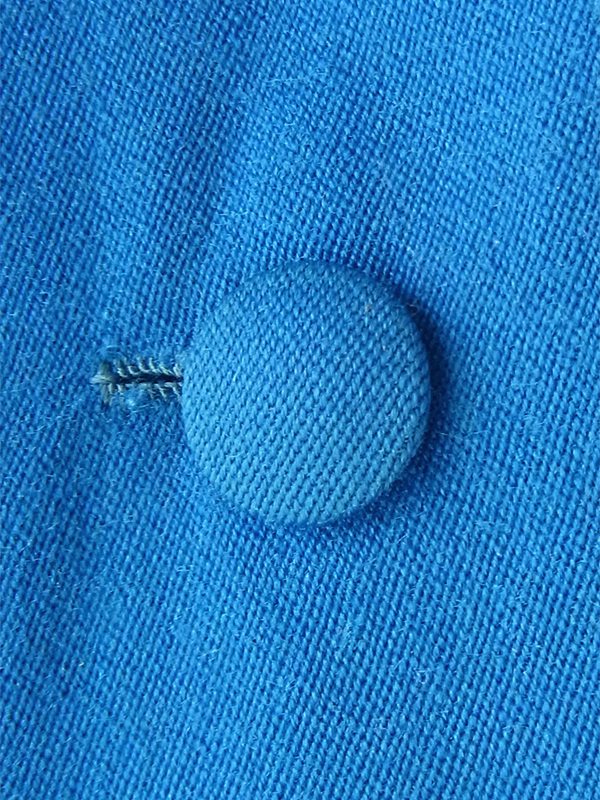 ヨーロッパ古着 フランス買い付け 60年代製 ロイヤルブルー 美麗シルエット ヴィンテージ ウール コート 19FC521