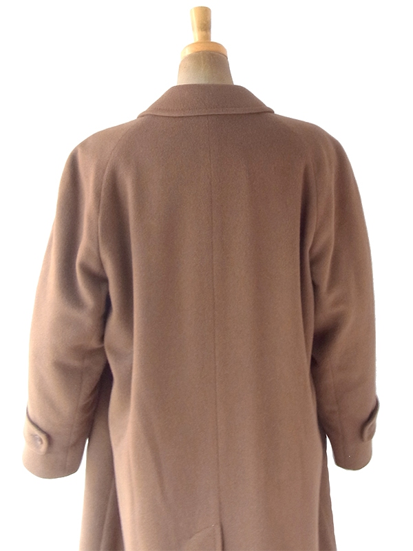 【送料無料】イギリス製 Aquascutum アクアスキュータム カーキ 比翼仕立て カシミア100% コート 20BS200【ヨーロッパ古着】