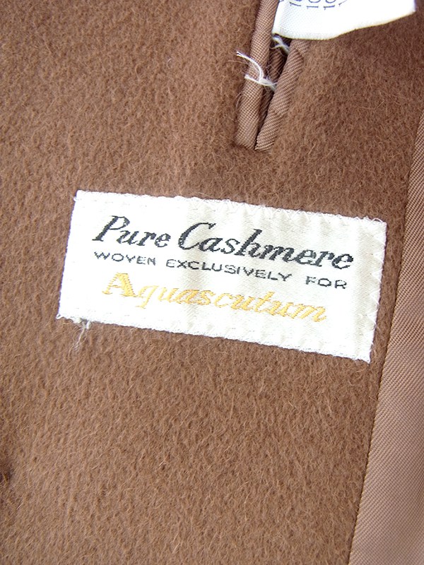 イギリス製 Aquascutum アクアスキュータム カーキ 比翼仕立て