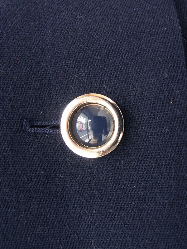 ヨーロッパ古着 ロンドン買い付け 60年代製 ネイビー X リアルファー襟 ヴィンテージ コート 20BS202