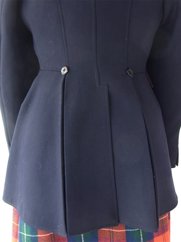 ヨーロッパ古着  60年代イギリス製 ネイビー X 襟 ベロア生地切り返し ウール ジャケット 20BS204