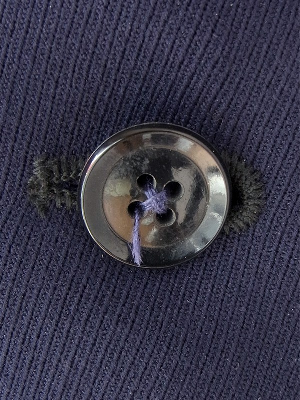 ヨーロッパ古着  60年代イギリス製 ネイビー X 襟 ベロア生地切り返し ウール ジャケット 20BS204