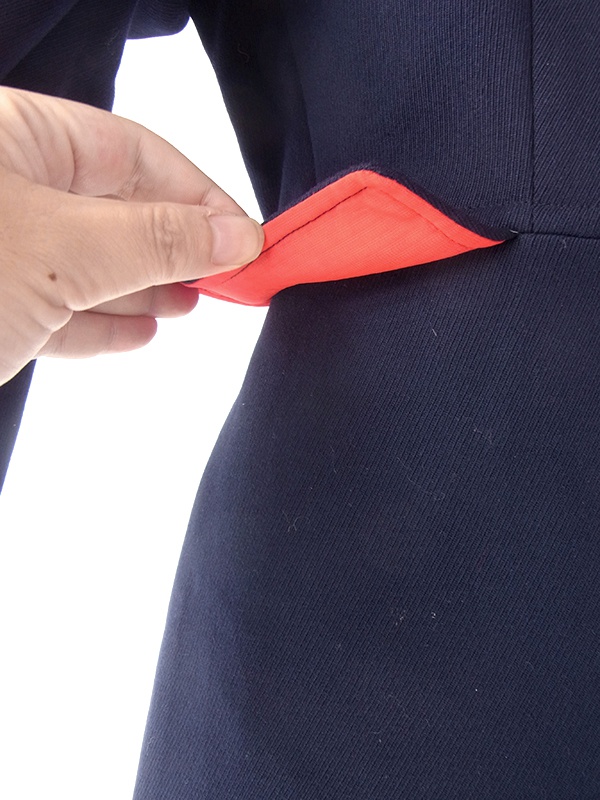 ヨーロッパ古着  60年代イギリス製 ネイビー X 襟 ベロア生地切り返し ウール ジャケット 20BS204