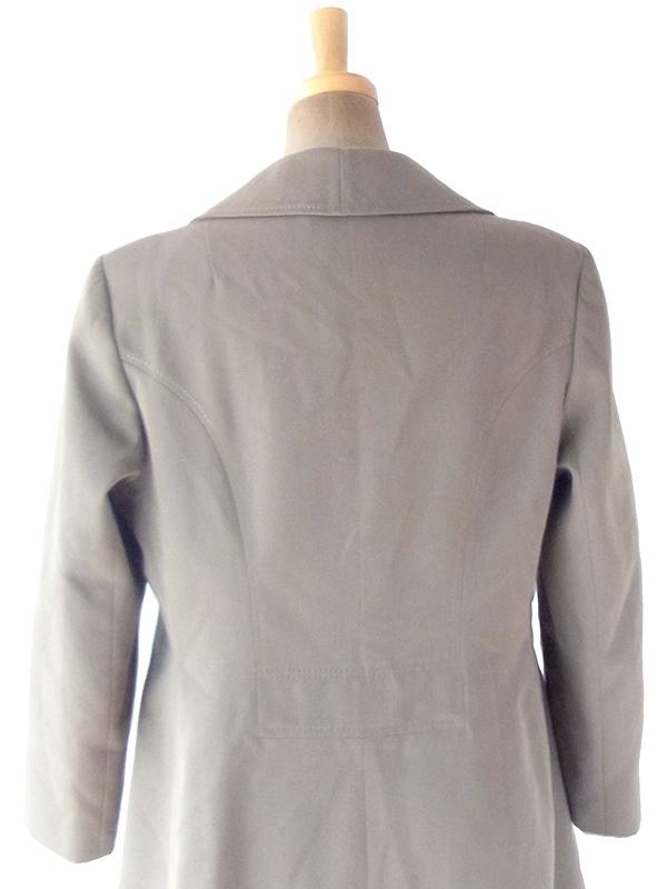 ヨーロッパ古着 ロンドン買い付け 60年代製 ライトグレイ X ゴールドボタン ウール コート 20BS208