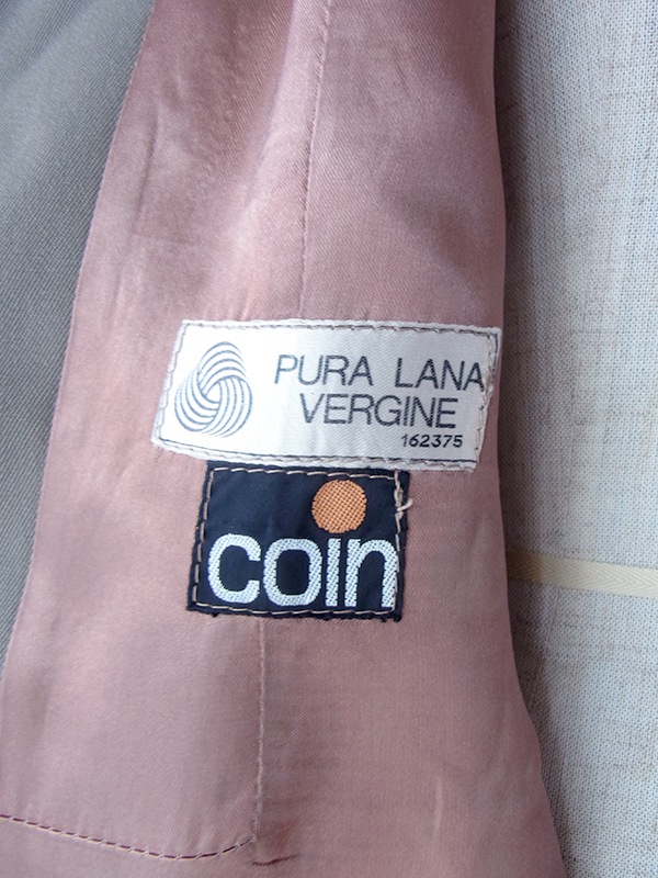 ヨーロッパ古着 ロンドン買い付け 60年代製 ライトグレイ X ゴールドボタン ウール コート 20BS208