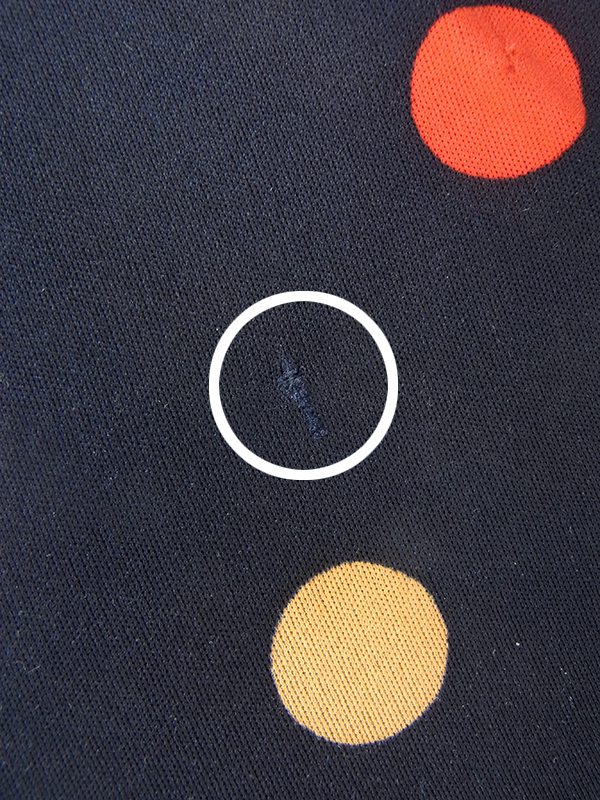 【ヨーロッパ古着】フランス買い付け 70年代製 ネイビー X レッド・ホワイト・ゴールド 水玉 巻きワンピース 20FC017【おとなかわいい】