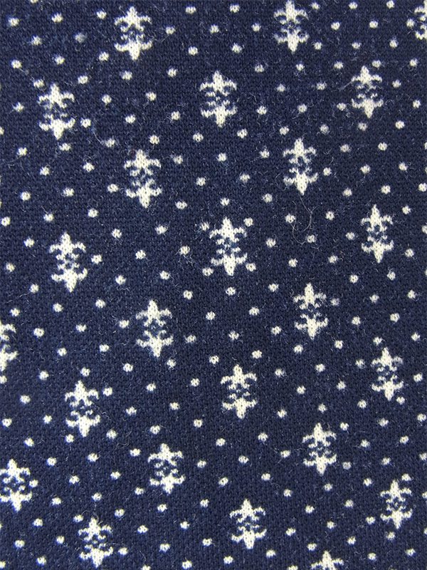 ヨーロッパ古着 フランス買い付け 70年代製 ネイビー X ホワイト 水玉 デザインボタン 共布ベルト付き ワンピース 20FC324