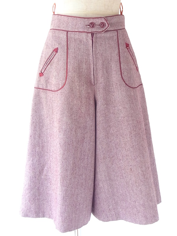 「新商品」に関するプレスリリース ヨーロッパ古着】70年代フランス製 ボルドー X ヘンリボーン パンツ