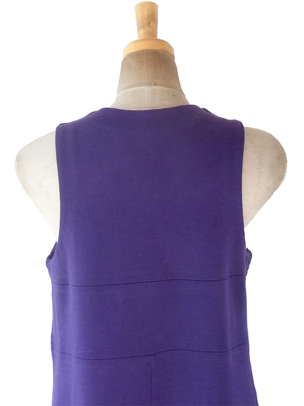 ヨーロッパ古着 フランス買い付け 60年代製 パープル X シームデザイン ポケット付き ヴィンテージ ワンピース 20FC503