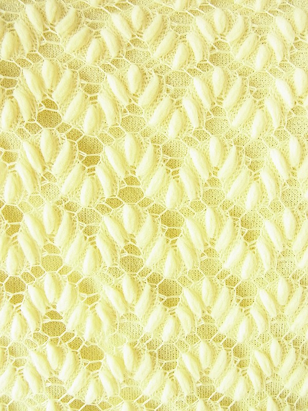 ヨーロッパ古着 ロンドン買い付け 70年代製 イエロー X レース編み アンブレラプリーツ マキシ ワンピース 20OM207