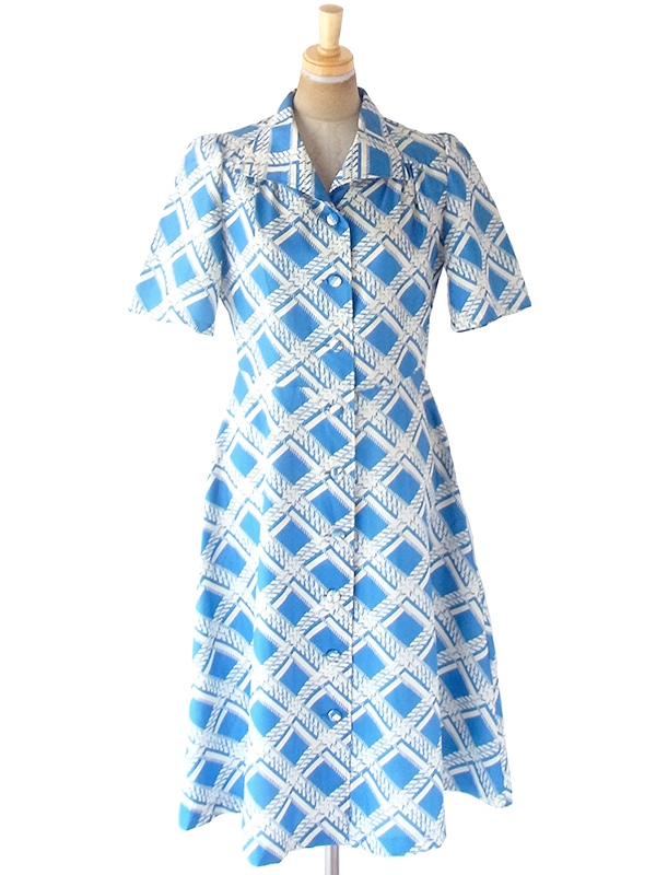 ヨーロッパ古着】ロンドン買い付け 70年代製 水色 X オフ