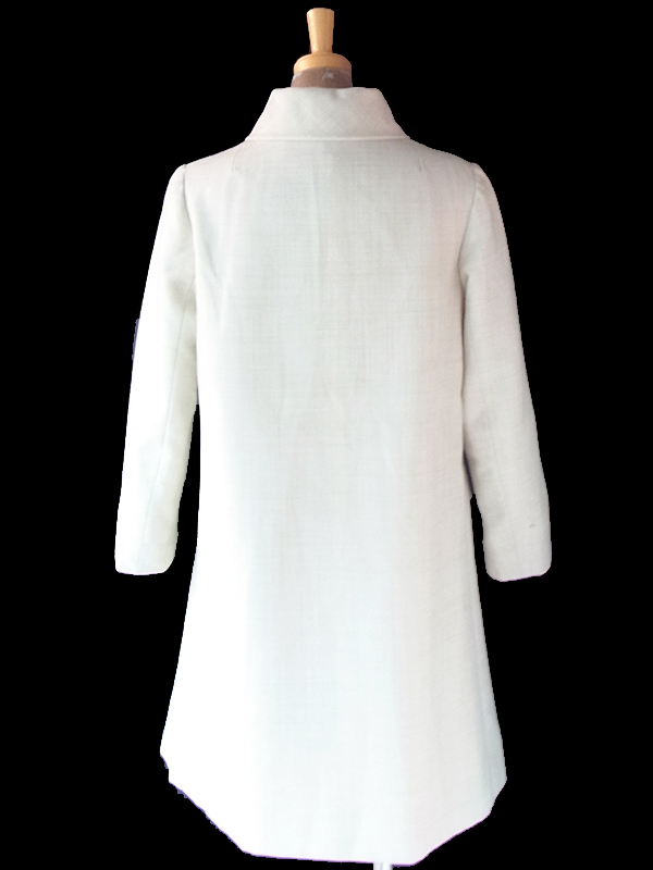 【送料無料】フランス買い付け 60年代製 アイボリー X かけボタン ヴィンテージ コート 21FC226【ヨーロッパ古着】