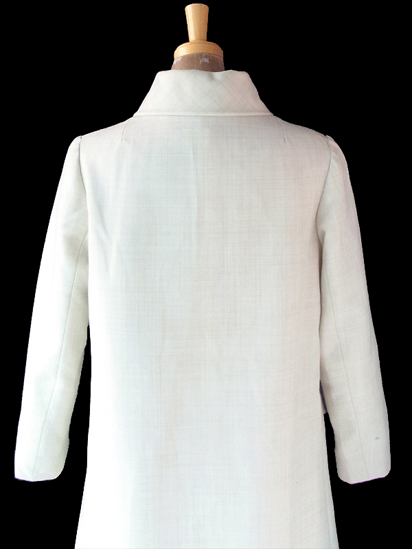 【送料無料】フランス買い付け 60年代製 アイボリー X かけボタン ヴィンテージ コート 21FC226【ヨーロッパ古着】